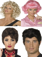 Grease Wig Danny Sandy French Rizzo Adults 50s Fancy Dress Accessory Official