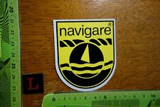 Alter Aufkleber Schiff Fähre Boot Reise Yacht-Charter NAVIGARE