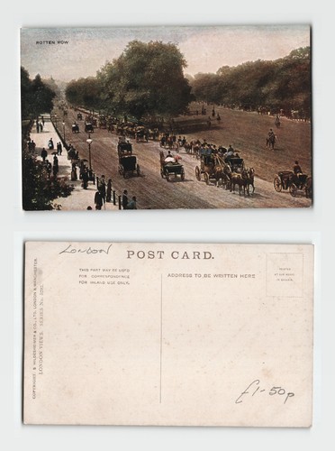 Postcard rotten row hyde - -,