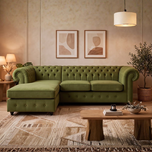 Shape chesterfield sofa - l,