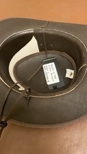 Australian Outback Real Leather Hat With Chinstrap Brown