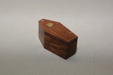 Antique hand made oak coffin