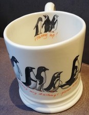 Emma bridgewater chatty penguins half pint mug