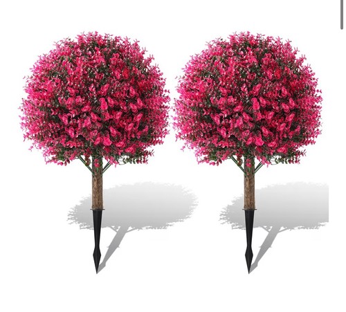Faux rose boxwood balls - faux,