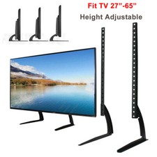 Universal LCD Flat Screen TV Table Top Stand Base Padded Bottom Feet 22"-65" PC