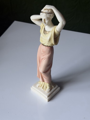 Vintage greek alabaster lady - alabaster,