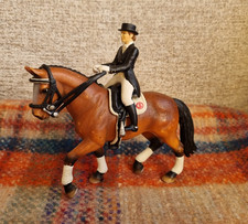 Schleich Hanoverian Mare & Dressage Riding Set Horse & Rider 13296 Rare Retired!