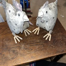 Cute Metal Cockerel and Hen