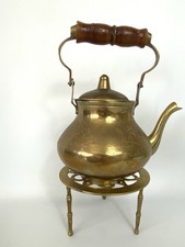 Vintage Brass Kettle & Stand