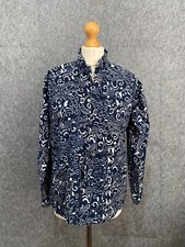 Vintage Chinese Jacket Large Blue White Batik Cotton Shanghai Friendship Store
