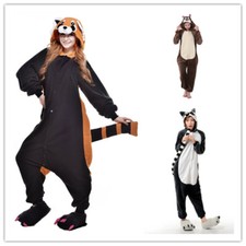 Squirrel Raccoon Lemur Onesiee Kigurumi Fancy Dress Costume Hoodies Pyjamas Gift