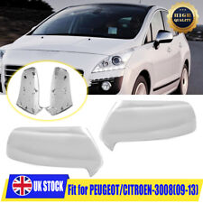 PAIR CHROME MIRROR COVER CAP FOR PEUGEOT 3008 09-13,CITROEN C3 PICASSO 2008-2017