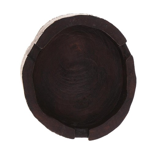 Almost round ashtray wooden - almost,