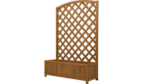 Lattice wooden garden planter - lattice,