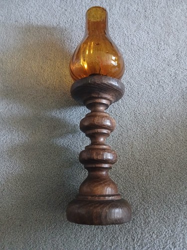 Vintage amber glass with - vintage,
