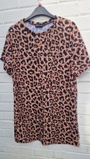 Ladies Pretty Little Thing  Leppard Print  jersey size medium Dress