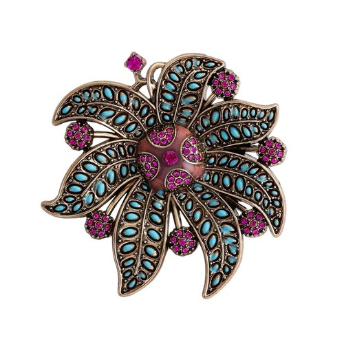 Vintage rhinestone brooch - rhinestone,