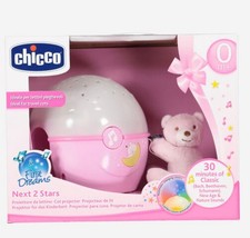 Chicco Next2Stars Baby Night Light, Pink | Star Light Projector for Cots and Cr