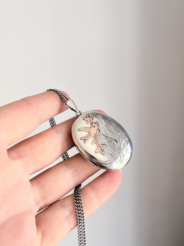 Vintage large oval sterling - large,