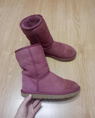 Women ugg boots pink leather - boots,