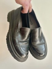 Camper Walden Chunky Creeper Loafers ••• UK 6 Black Leather Boat Shoes