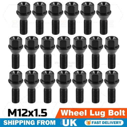 20x black bmw wheel bolts - black, for