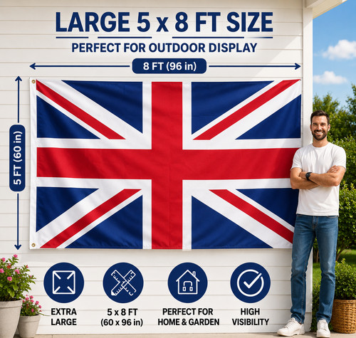 Jumbo union jack flag - union, ft
