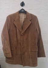 Men's VINTAGE BODNER ELEM CORD Jacket Coat Tan Corduroy Large 40" Smart Casual 