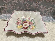James Kent Old Foley Harmony Rose, Staffordshire Pottery Vintage Trinket Dish