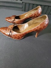 Vintage Andrew Gellar Brown Heals Shoes - Size 6B - Lightly Worn with box