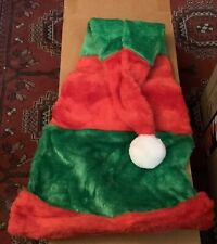 Christmas Elf Hat - Red & Green with White bobble on top.