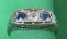 18k White Gold Art Deco
