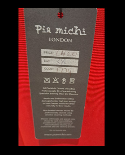 Pia michi red beaded - pia, sequin