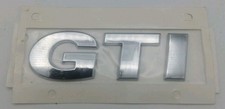 UNIVERSAL GTI BADGE EMBLEM CHROME SILVER ADHESIVE EASY CLEAN FIT UK EXP A1 ⭐⭐⭐⭐⭐