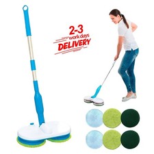 Electric Floating Mop Rechargeable Cordless Motorised Spin Mop With 6PCS Pads UK