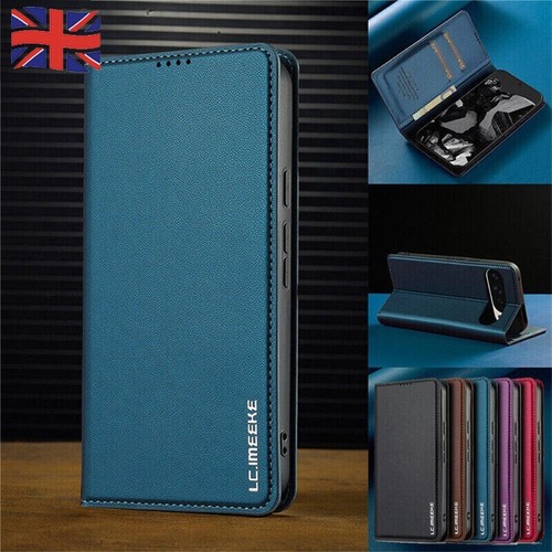 Magnetic leather wallet phone - leather,