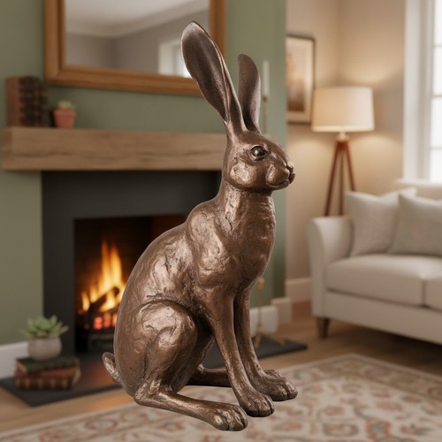 Howard hare bronze sculpture - hare,
