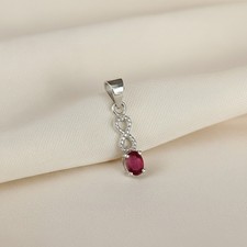 Oval Ruby Minimalist Dainty