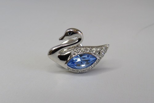 Swarovski signed silver swan - silver,