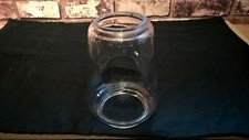 LARGE GLASS SHADE GLOBE PARAFFIN WICK HURRICANE LAMP STORM LIGHT PAX HOT BLAST