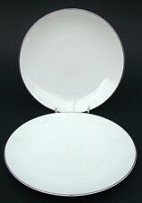 TWO Thomas Medallion 745 Thin Platinum Dinner Plates 24cm (9.5") - Look in VGC