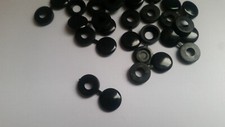 25 X Screw Caps Black Plastic Screw Cover Hinged Fold Over Fits Size 6-8 Gauge