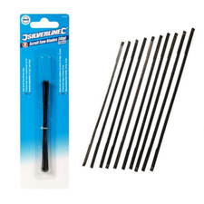 10x Silverline Scroll Saw Blades 24 TPI 130mm Pin End Hardened Carbon Steel S162