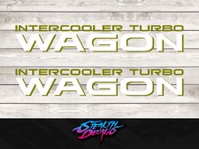 Intercooler turbo WAGON fits Shogun pajero sticker/decal Premium Quality x2 Gold