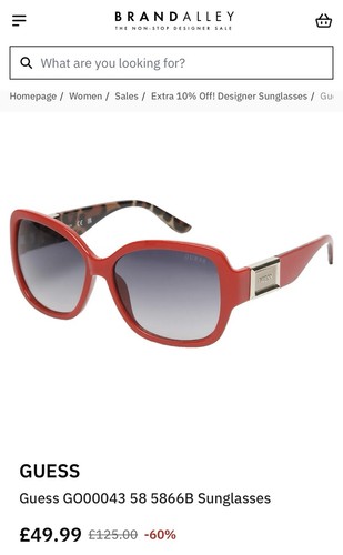 Guess new red sunglasses - new,