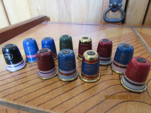 Vintage metal thimbles with - thimbles,