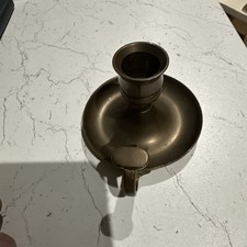 Brass Colonial Style Bed Chamber Candlestick Holder Made In ENGLAND