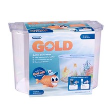 Interpet Goldfish Aquarium 16 Litres Fish Tank With CF Filter Pump Curved & Lid