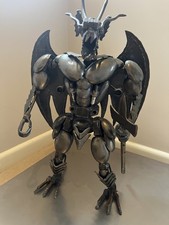 Vintage Metal Dragon Sculpture – Handmade Steampunk Art –