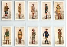 PLAYERS: Military Uniforms Brit Empire O/Seas 1938 Full Set 50 Cigarette Cards